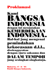 Teks Proklamasi 1945 Indonesia Sejarah Teks