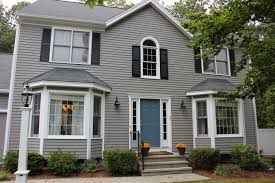 New Paint Exterior Siding Is Benjamin Moore Graystone 1475 Front Door Is Benjamin Benjamin Moore Exterior Paint Exterior House Colors Benjamin Moore Exterior