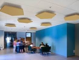Glass Wool Acoustic Ceiling Clouds Ecophon Solo Pentagon Ceiling Decor Acoustic Panels Design