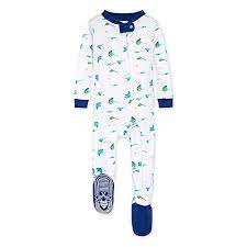 Burts Bees Baby Baby Boys Unisex Pajamas Zip Front Non Slip Footed Sleeper Pjs Organic Cotton Stingray 24 Months Gtin Ean Upc 840109549563 Cadastro De Produto Com Tributacao E Ncm Cosmos