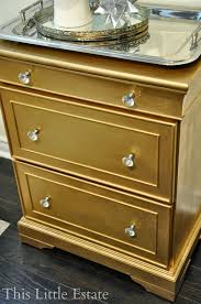 This Little Estate Gold Dresser The Reveal Gold Dresser Gold Dresser Diy Gold Furniture