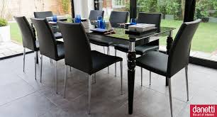 Epoque Black Glass And Elise Extending Dining Set Interior House