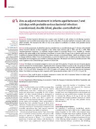 Pdf Zinc As Adjunct Treatment In Infants Aged Between 7 And
