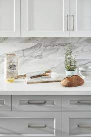 Grey Kitchen Inspiration White And Grey Marble Tile Splashback Figinteriors Ca Kitchen Backsplash Designs Kitchen Design Kitchen Marble