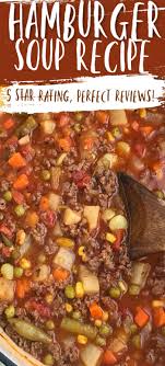 Tomato Hamburger Vegetable Soup In 2020 Hamburger Vegetable Soup Beef Soup Recipes Easy Vegetable Soup