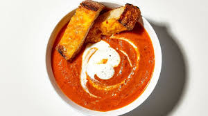 Creamy Tomato Soup with Cheese Toasties Recipe | Bon Appetit