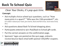 (must be a family name.) if you know the answers to these cartoon tr. Clear Your Desks It S Pop Quiz Time Turn The Tables On Your Audience And Send Them Back To School At Least For A Few Minutes Back To School Quiz Ppt Download