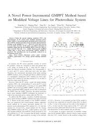 Link youtube 18 se 2018; Pdf A Novel Power Incremental Gmppt Method Based On Modified Voltage Lines For Photovoltaic System