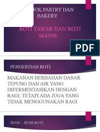 Anko mesin roti bateri (jenis air terjun). Power Poin Roti Ppb Pdf