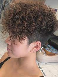 25 Exquisite Curly Mohawk Hairstyles For Girls And Women Curly Hair Trends Curly Hair Styles Short Hair Mohawk