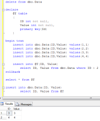 Sunday T Sql Tip Temporary Table Variables And Transaction Context About Sql Server