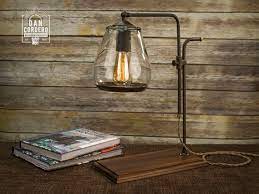Glass Shade Edison Bulb Table Lamp