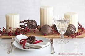 Quick and easy tips for setting a formal dinner table. Christmas Table Decor Shades Of Cinnamon