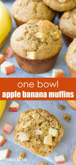 Healthy Apple Banana Muffins In 2020 Banana Apple Recipes Banana Muffins Easy Apple Recipes Easy