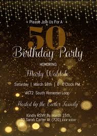 Birthday Party Invitation Card Design Online 50th Birthday Party Invitation Template Printable 50th Etsy Birthday Party Invitation Templates Party Invite Template 50th Birthday Party Invitations