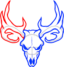 The antelope greatly resembles the deer yet the various species of deer have been hunted across time for their antlers, today the haunting the head construction lines follow, a circle should be placed asymmetrically on the top right side of the ellipse. How To Draw A Deer Skull Deer Skull Tattoo Step By Step Drawing Guide By Dawn Dragoart Com