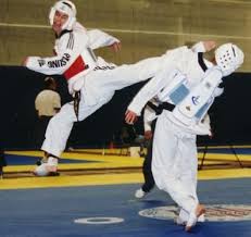 Jump Back Kick Kampfsport Sport