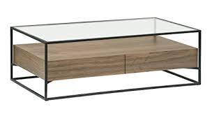 Liatorp coffee table, white, glass, 36 5/8x36 5/8. Rivet King Street Industrial Floating Storage Coffee Table Walnut Black Metal Glass Buy Online In United Arab Emirates At Desertcart 47401200