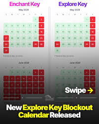 Theme Park IQ | Disneyland has released the blockout calendar for the new  Explore Key! Check out the major differences in this post! January,  February,... | Instagram