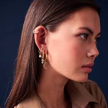 Sif Jakobs Girasole hoop charm i forgyldt