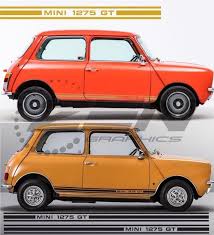 Austin Rover Mini Classic Cooper 1275 Gt Side Bonnet Stripes Stickers Decals Any Colour Quality He Mini Cars Mini Clubman Classic
