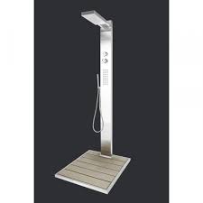 Gartendusche Elba Aus Edelstahl Inkl Wpc Bodenplatte Poolpowershop