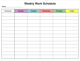Weekly work schedule template i crew. 10 Best Free Printable Blank Employee Schedules Printablee Com