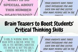 We did not find results for: Brain Teasers To Boost Students Critical Thinking Skills