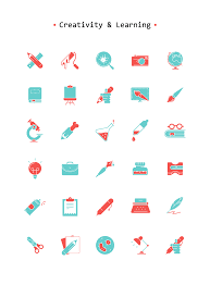 Freebie Creativity Learning Icon Set Psd Ai Svg Png Codrops Icon Design Inspiration Free Icon Set Icon Set