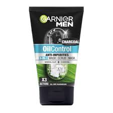 GARNIER MEN OIL CONTROL CHARCOAL SCRUB 100ML