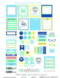 Pretty Blues Planner Stickers Free Printable Planner Stickers Blue Planner Stickers Printable Planner Stickers