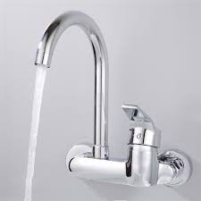 Robinet De Cuisine Mural Chrome A Deux Trous Design Moderne Robinet De Cuisine Mural Robinet Cuisine Robinet