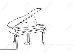 Piano Continuous One Line Vector Drawing Pianoforte Hand Drawn Silhouette Clipart Acoustic Musical Ins How To Draw Hands Musical Instruments Drawing Drawings
