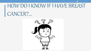 If you're experiencing irritation around your nipple—the areola—or your breast skin, your body could be showing a symptom of breast cancer. 1 Cancer Chs 232 Lecture 5 Mrs Lamis