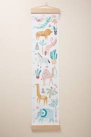 Paper Cloth Safari Growth Chart In 2019 Baby Room Design