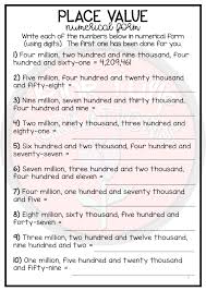 Includes 20 Worksheets To Help With Teaching Place Value Into The Millions In The C Grade 5 Math Worksheets Printable Math Worksheets 4th Grade Math Worksheets