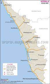 Karnataka map shows karnataka state's districts, cities, roads, railways, areas, water bodies. Kerala Road Network Map