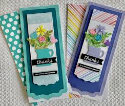 If a picture paints a thousand words.then how many more can a video produce? Slimline Cards With Pink Fresh Slim Dies Card Craft Cards Handmade Card Making Inspiration