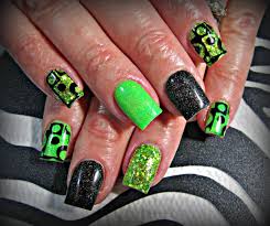 Check out our bright green acrylic selection for the very best in unique or custom, handmade pieces from our shops. Neon Green And Black Acrylic Nails Nail And Manicure Trends