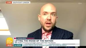 Tom Allen wears full suit and pink tie despite self-isolating