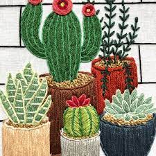 Check out our cactus embroidery selection for the very best in unique or custom, handmade pieces from our kits shops. April Embroidery Pattern Of The Month Club Digital Download Etsy In 2021 Cactus Embroidery Embroidery Patterns Hand Embroidery