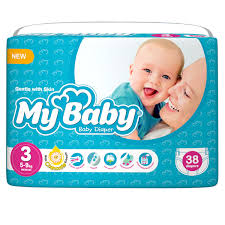 پوشک مای بیبی سایز 3 دوبل کانال دار 38 عددی