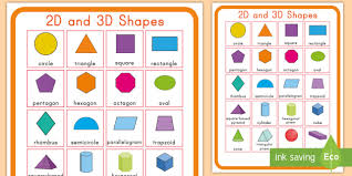 I want to share how much we love these activity cards on 2d shapes that i made last year so vito and i can practice identifying the shapes of objects that he gets to see almost everyday. 2d And 3d Shapes Poster Math Resources Twinkl