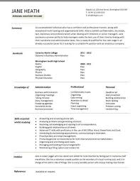 Download free printable student cv template samples in pdf, word and excel formats. Student Entry Level Personal Assistant Resume Template