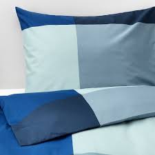 Brunkrissla Duvet Cover And Pillowcase S Blue Gray Ikea In 2020 Blue Duvet Cover Gray Duvet Cover Duvet Covers