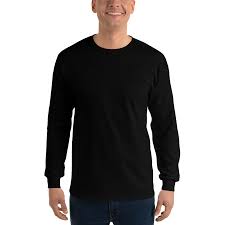 Black long sleeve shirt clipart. Gildan 2400 Ultra Cotton Long Sleeve T Shirt Black Long Sleeve Shirt Mockup Clipart Large Size Png Image Pikpng