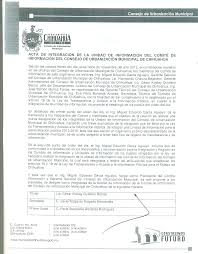 UNIDAD DE INFORMACIÓN DEL CONSEJO DE URBANIZACIÓN MUNICIPAL
