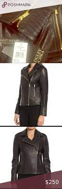 Badgley Mischka Gia Black Leather Jacket Xl Nwt Leather Jacket Black Leather Jacket Badgley Mischka
