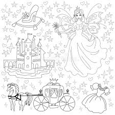 We all love cinderella, rapunzel, puss in boots, alice in wonderland, dragons and other fantasy scenes, characters, and mythical creatures. Fairy Tale Coloring Page For Kids Vector Illustration Of Princess Castle And Carriage Stock Vector Illustration Of Mythology Book 134276209