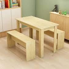 Our dining furniture options have you covered, no matter the size and layout of your room or how many people you need to seat. Bespivet 3 Piece Dining Room Set Wooden Dining Table And 2 Benches Set Oak Kitchen Furniture For Small Space 4 People Timber Garden Table Set Buy Online In Andorra At Andorra Desertcart Com Productid 159088620